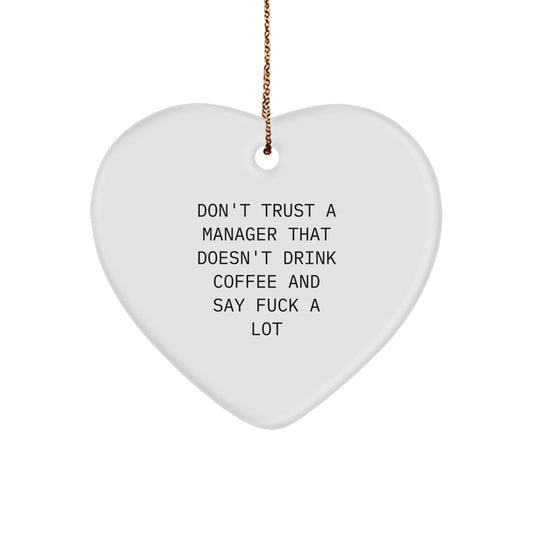 Manager Treasure Christmas Ornament for Family Gift - Bold Humor - Image 1