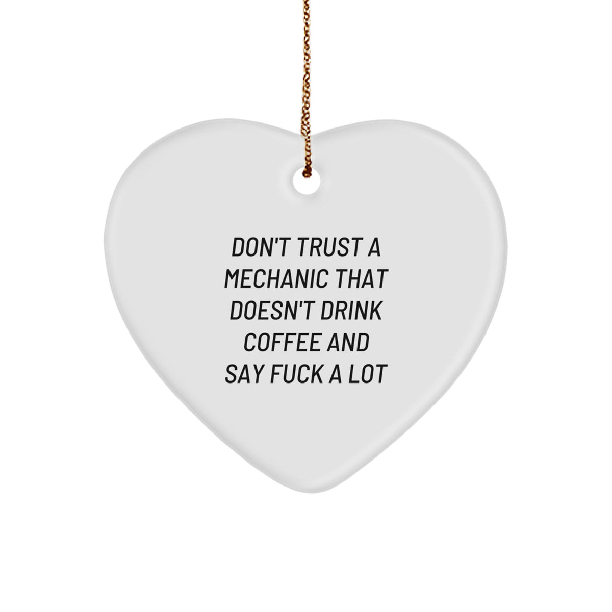 Sassy Mechanic Heart Ornament Christmas Unique Gift for Friends Novelty - Image 1