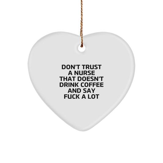 Christmas Gift for Teens Nurse Heart Ornament Surprise Coffee Keepsake - Image 1