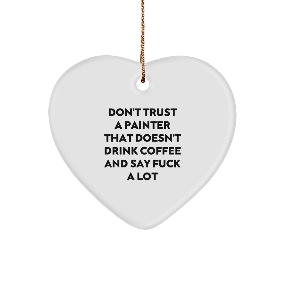 Painter Heart Ornament for Family Treasure Christmas Gift - Image 1