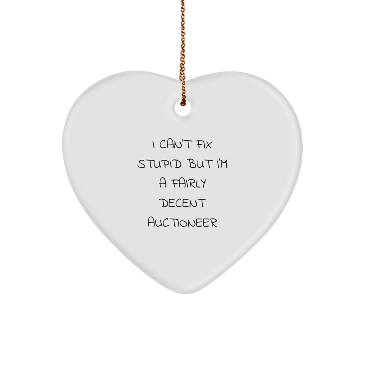 Auctioneer Keepsake Christmas Ornament for Him Gift - Image 1