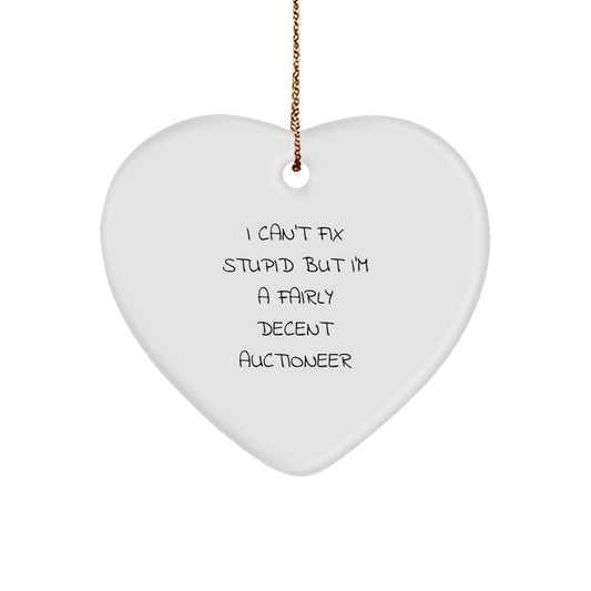 Auctioneer Keepsake Christmas Ornament for Him Gift - Image 1