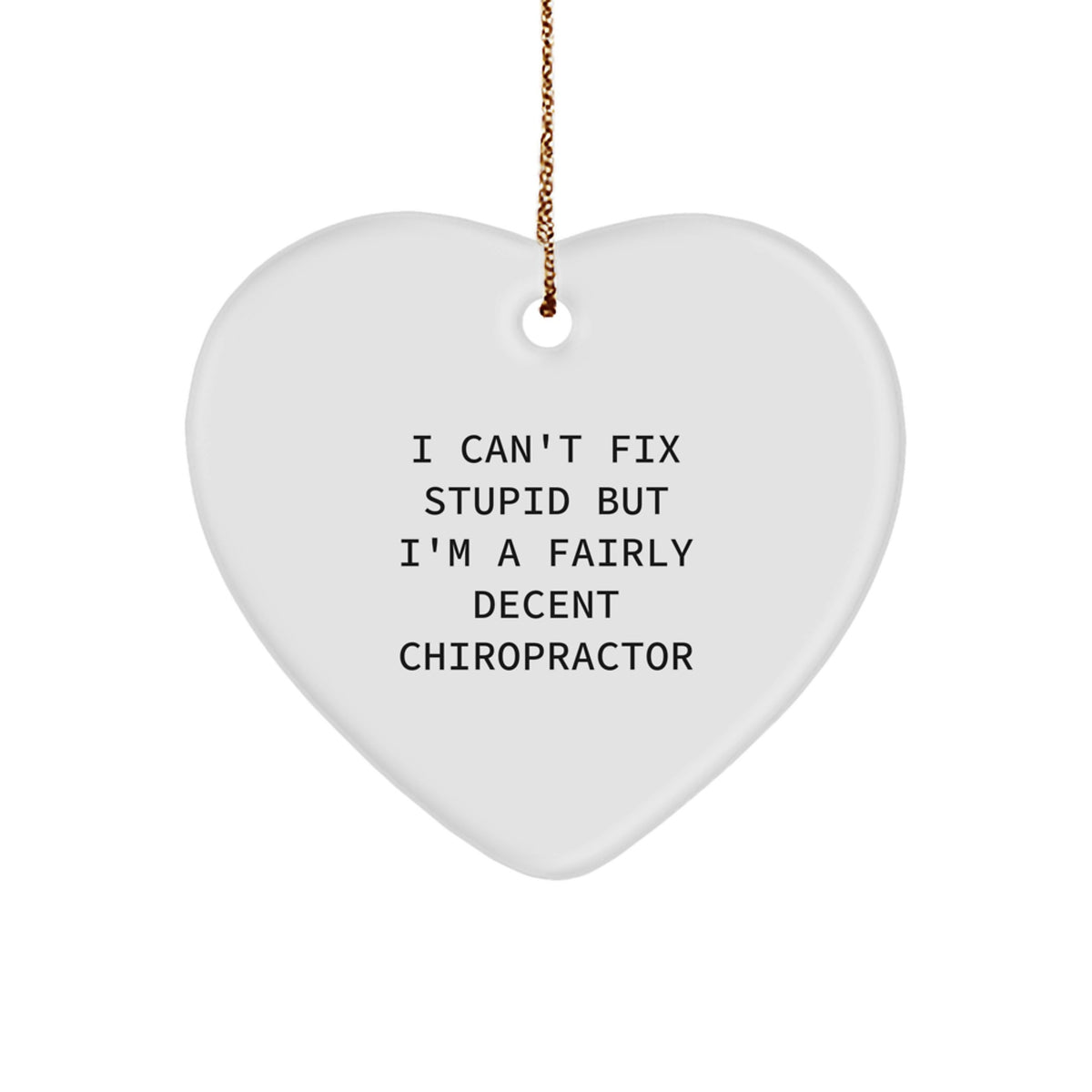 Christmas Unique Gift for Her Chiropractor Heart Ornament Present - Image 1
