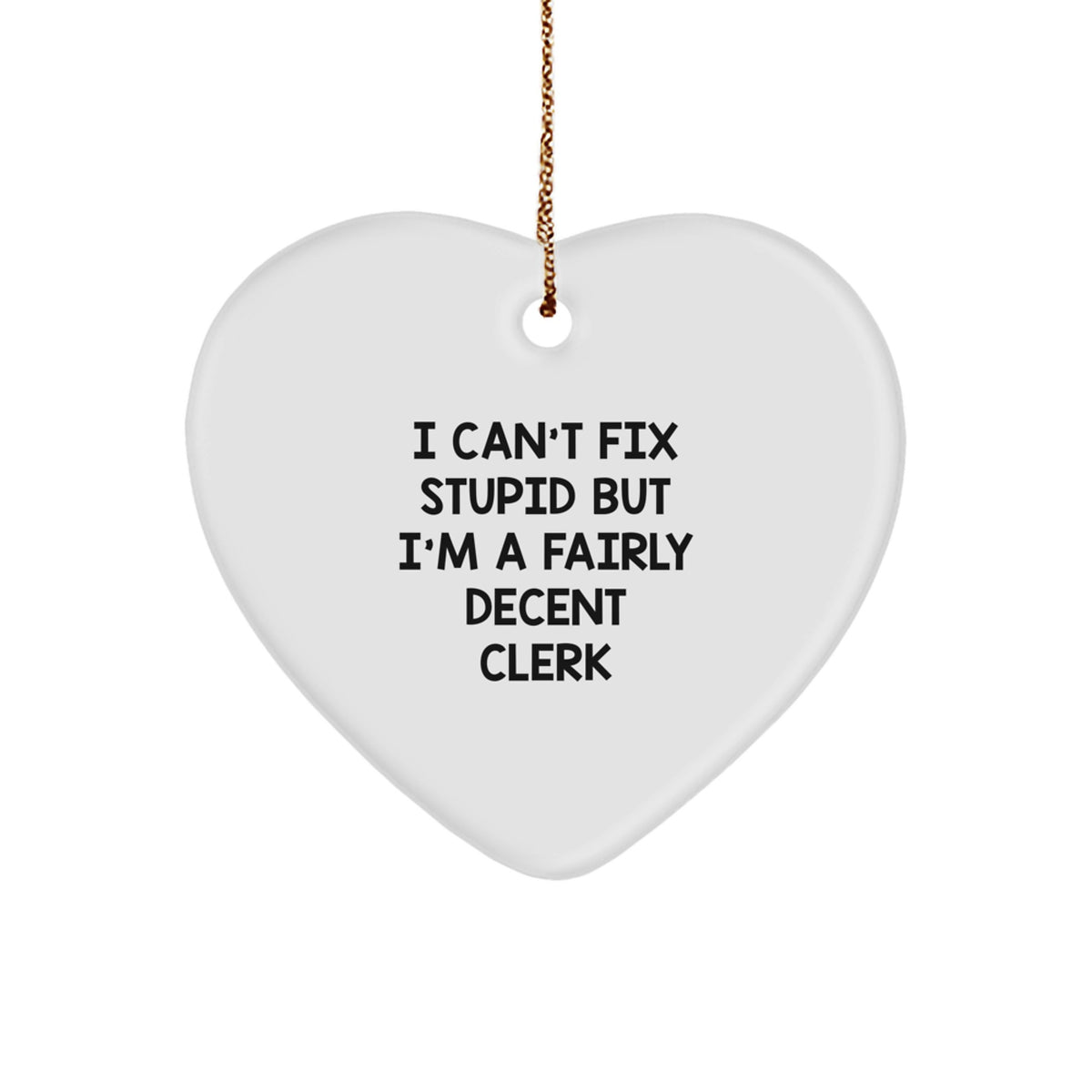 Collectible Christmas Ornament Gift for Neighbors - Fairly Decent Clerk - Image 1