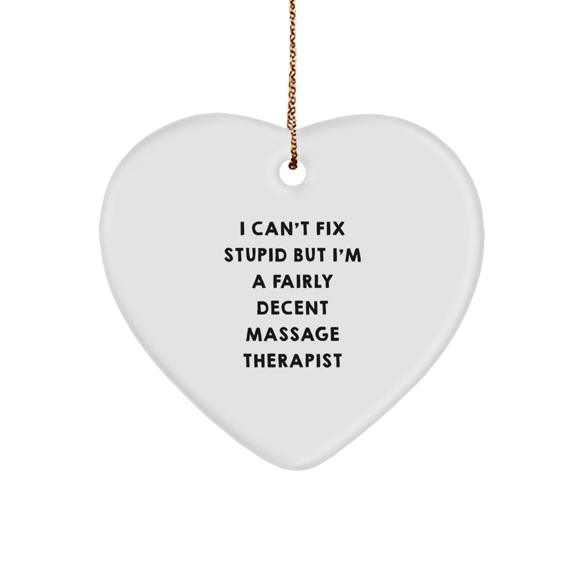 Massage Therapist Heart Ornament Idea for Coworkers Christmas Gift - Image 1