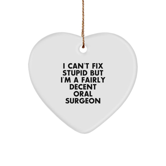 Oral Surgeon Heart Ornament Christmas Gift for Her Present Bright - Image 1