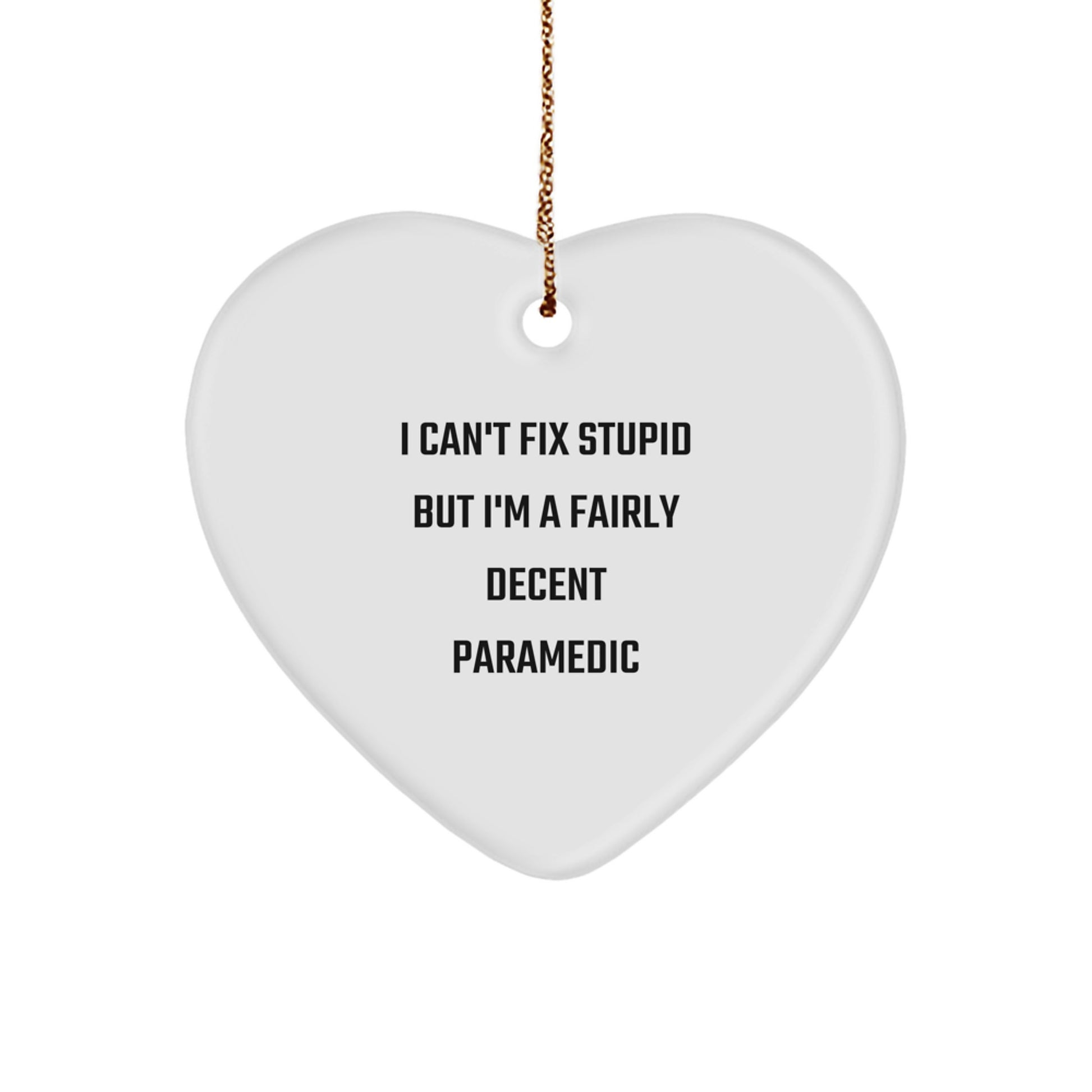 Funny Rescue Worker Heart Ornament Gifts from Friends, Family, or Men to Rescue Workers, Christmas Unique Gifts for Emergency Medical Technicians, Rescue Worker Love - Image 1