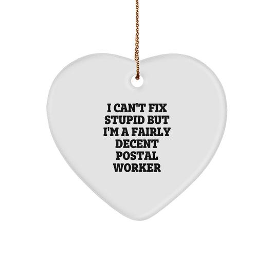 Quirky Postal Worker Novel Christmas Ornament Keepsake for Friends Gift - Image 1