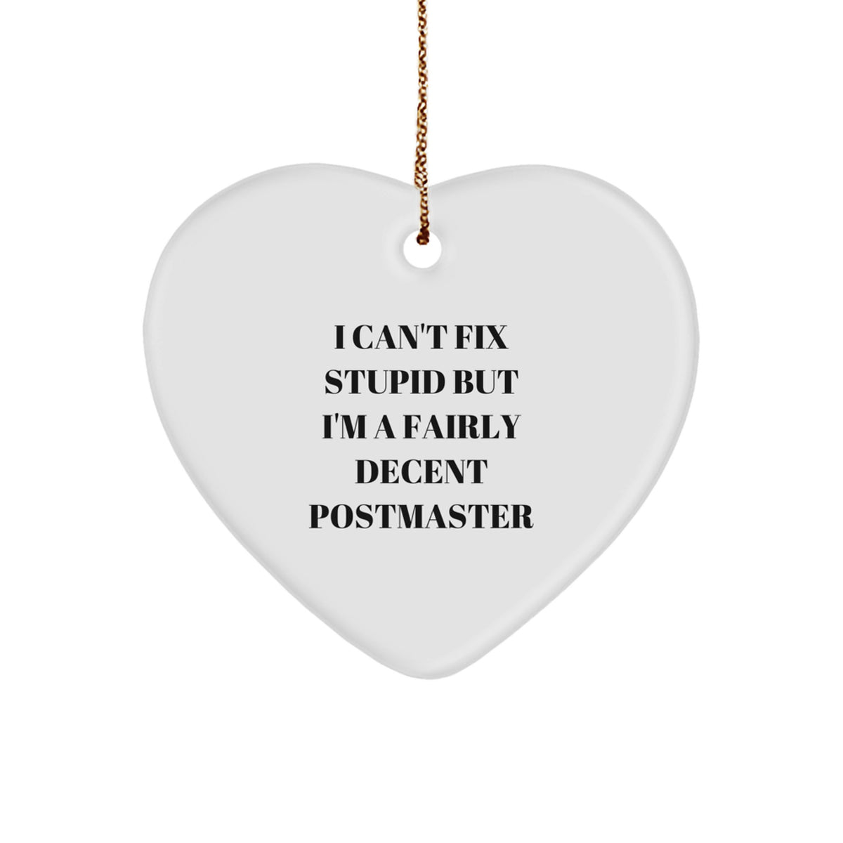 Postmaster Keepsake Heart Bright Christmas Ornament for Him Gift - Image 1
