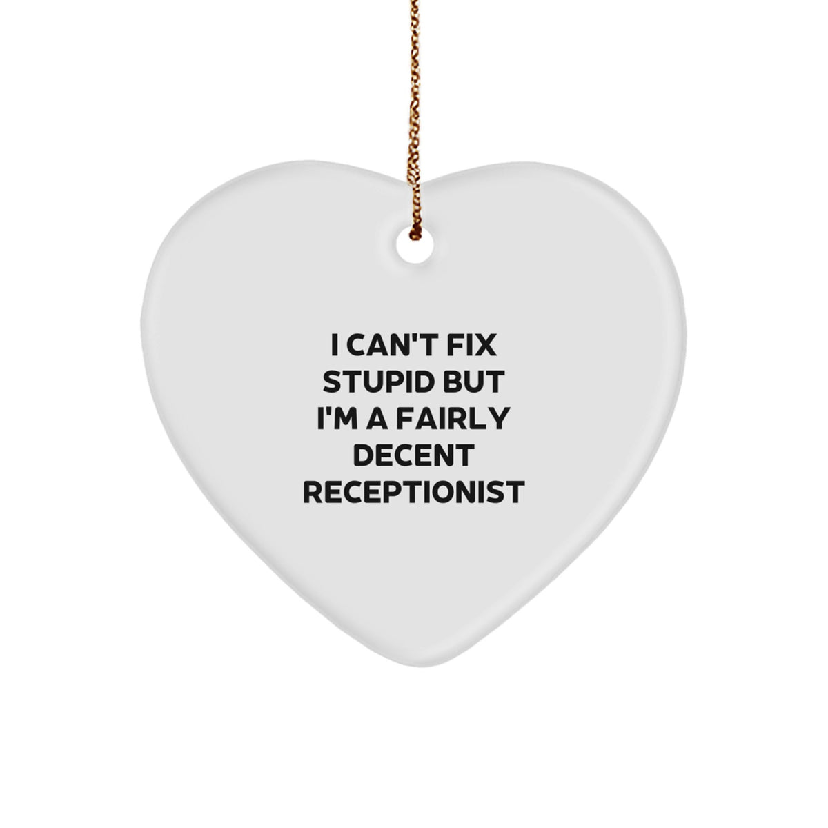 Witty Receptionist Christmas Ornament for Friends Novelty Gift - Image 1