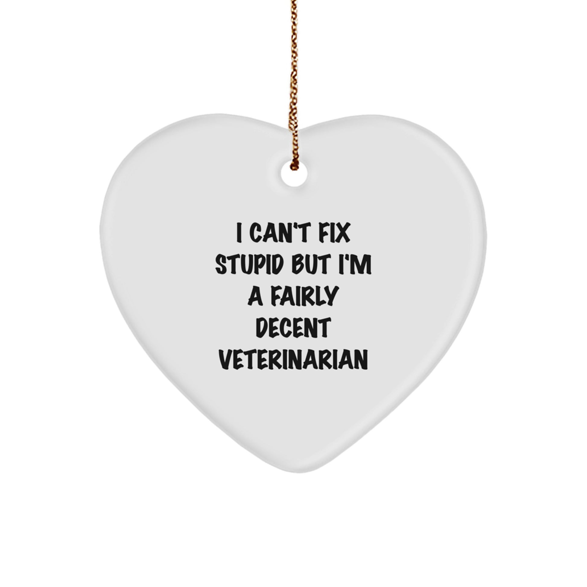 Funny Veterinarian Heart Ornament for Christmas - Gifts from Men to Friends for Veterinarian - Image 1
