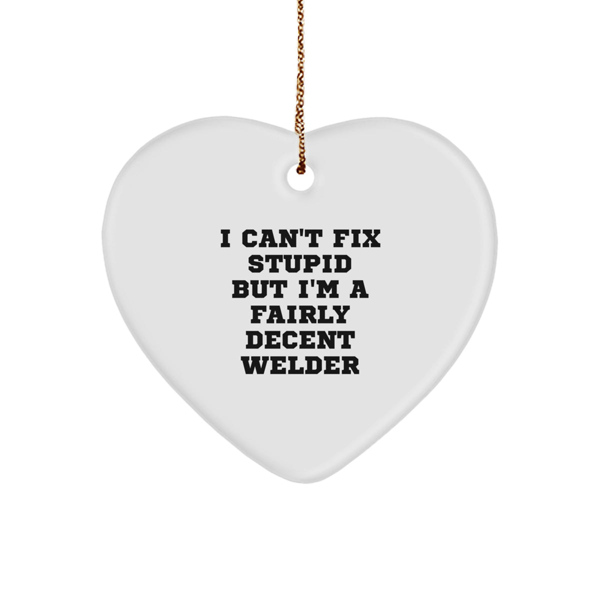 Welder Keepsake Heart Bright Star Christmas Ornament for Him Gift - Image 1