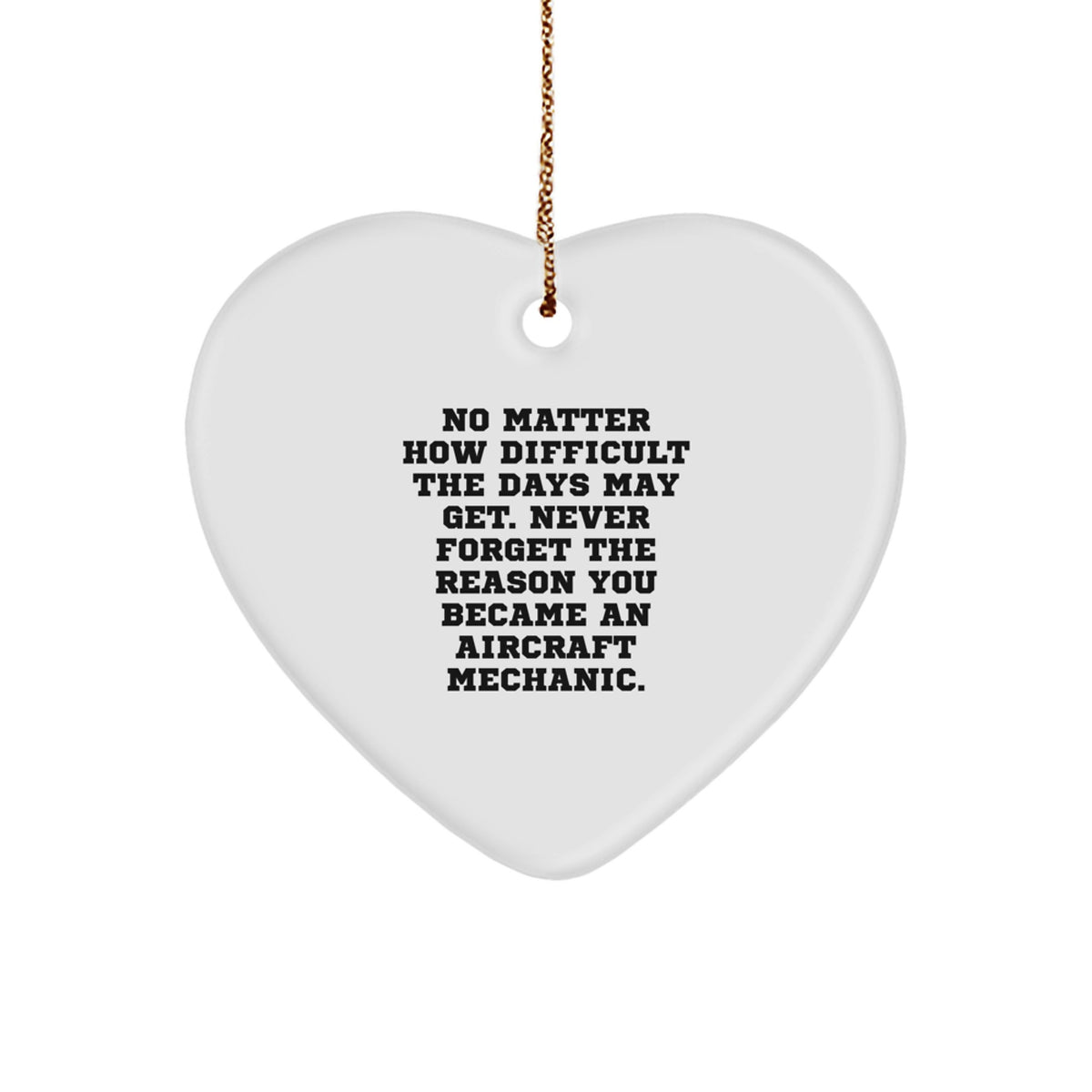 Heart Christmas Ornament Gift for Family Aircraft Mechanic Keepsake - Image 1