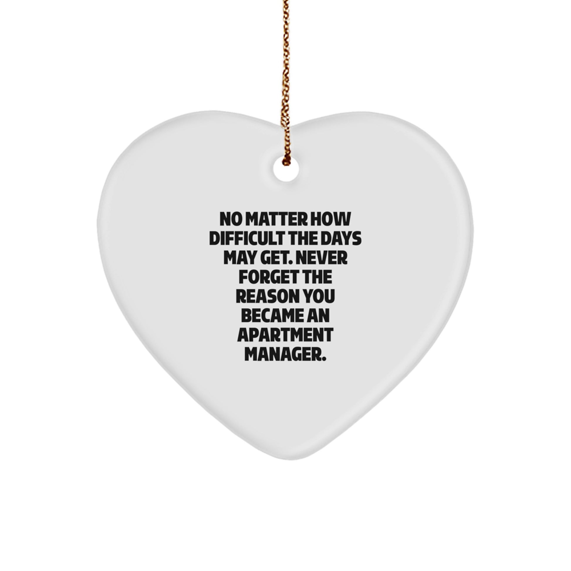 Inspirational Gifts from Friends to Apartment Managers, Heart Ornament for Christmas - Image 1