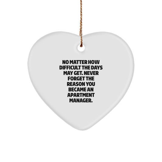 Inspirational Gifts from Friends to Apartment Managers, Heart Ornament for Christmas - Image 1
