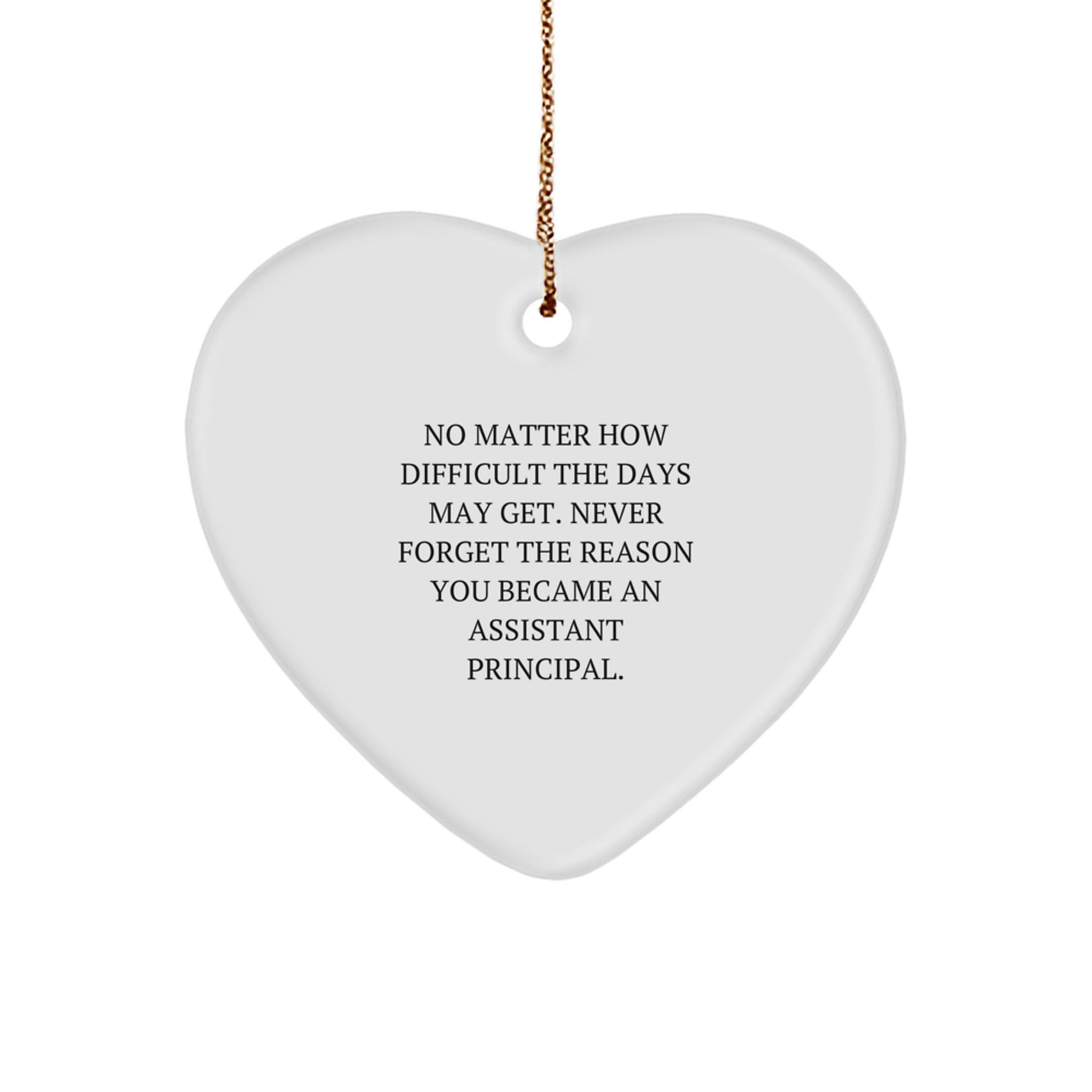 Inspirational Assistant Principal Gifts, Heart Ornament with Funny Quote, Gifts from Friends to Assistant Principal, Christmas Unique Gifts for Women - Image 1