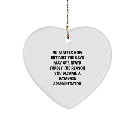 Funny Heart Ornament Gifts for Database Administrators from Friends, Coworkers and Family - Christmas Unique Gifts for Men and Women - Image 1