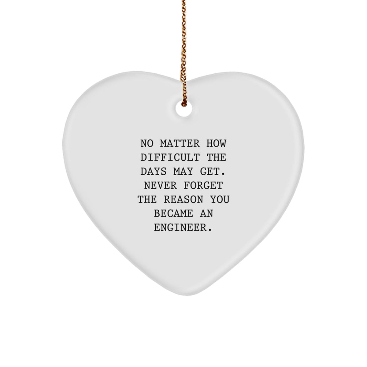 Engineer Christmas Ornament Gift for Family - Heart Keepsake, No Matter - Image 1