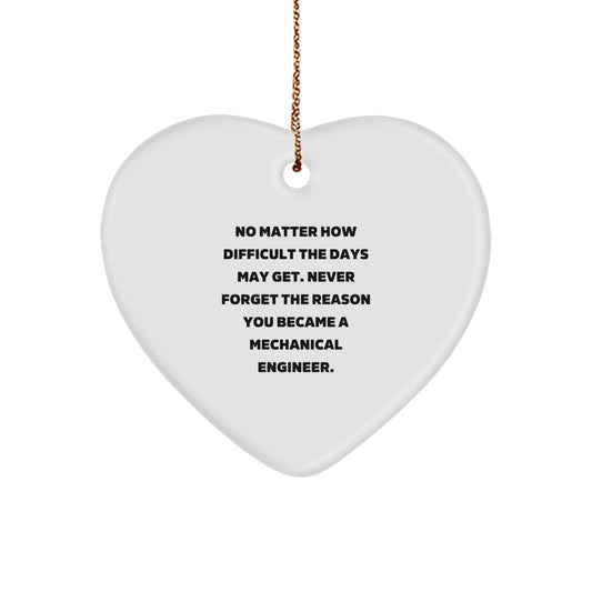 Mechanical Engineer Heart Ornament Gifts from Friends for Christmas - Never Forget the Reason - Image 1