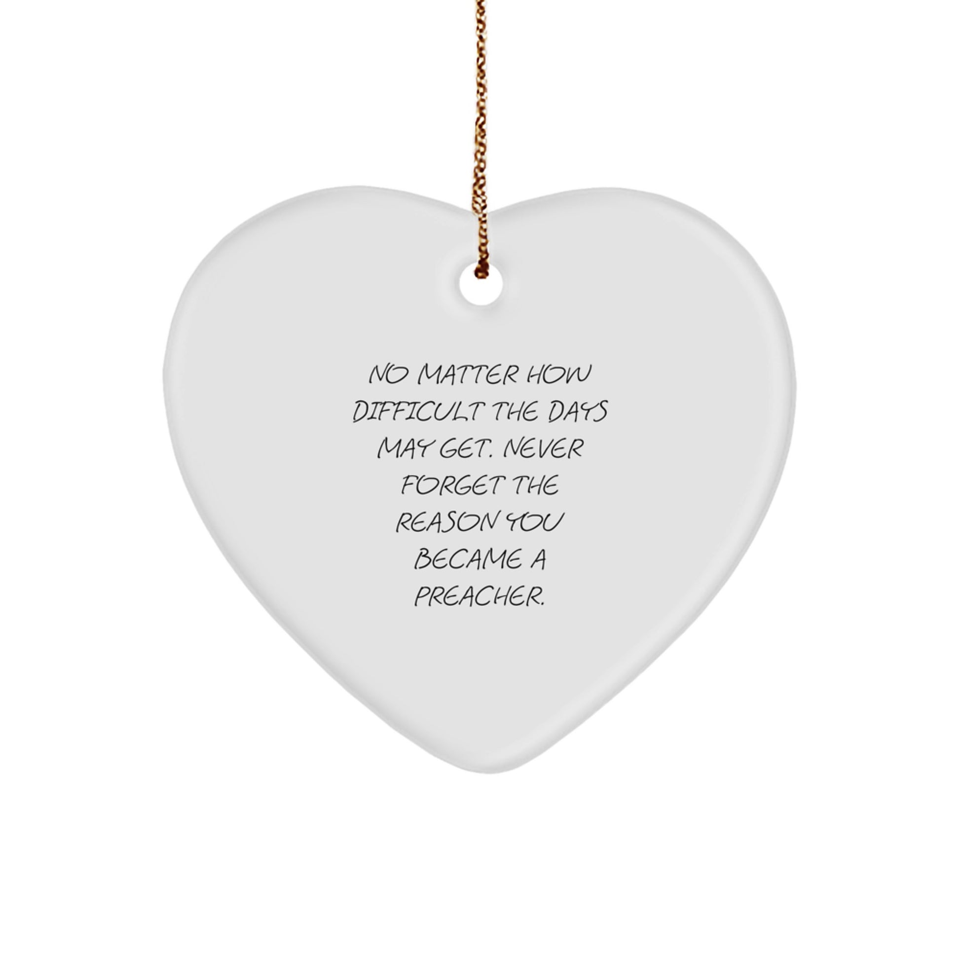 Preacher Heart Ornament Gifts from Family - Inspirational Quote for Christmas Unique Gifts - Image 1