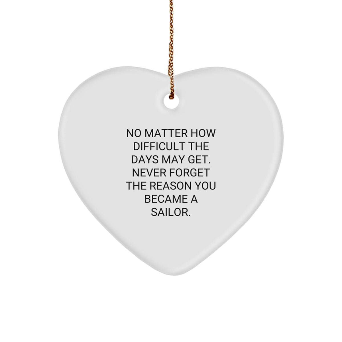 Sailor Heart Ornament Christmas Gift for Coworkers Idea - Image 1