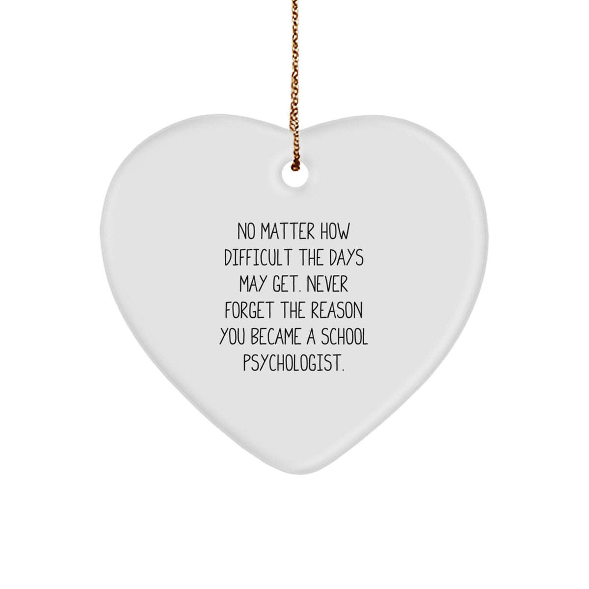 Motivational School Psychologist Christmas Ornament Gift for Friends - Image 1
