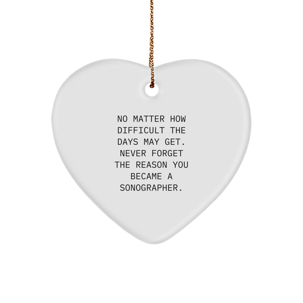 Sonographer Keepsake Durable Heart Christmas Ornament for Him Gift - Image 1