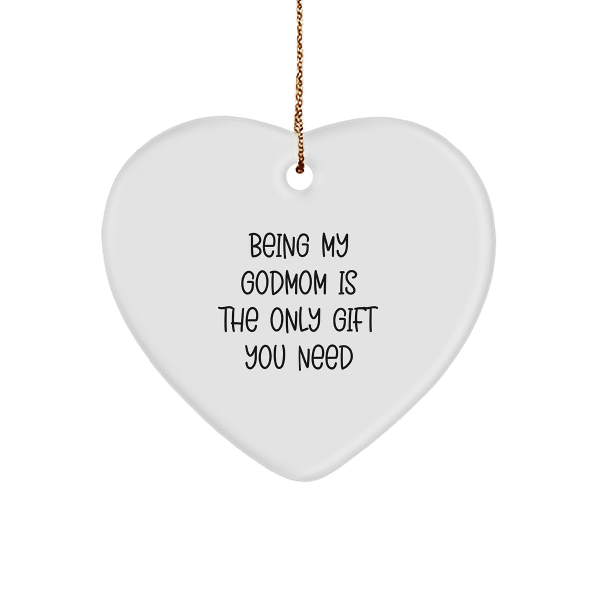 Godmom Christmas Ornament for Her Present Unique Christmas Gift - Image 1