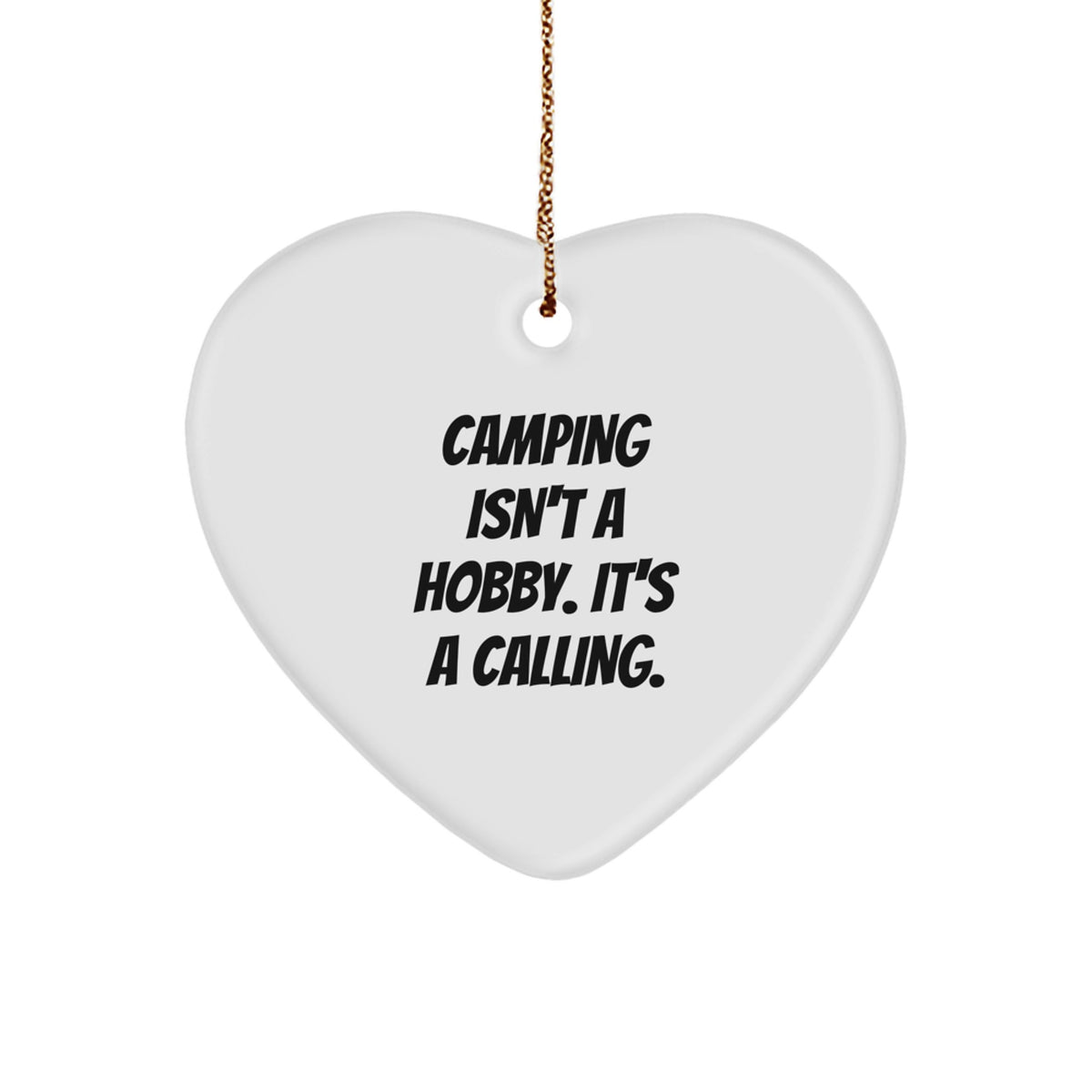 Surprise Camping Heart Ornament Christmas Gift for Family - Image 1