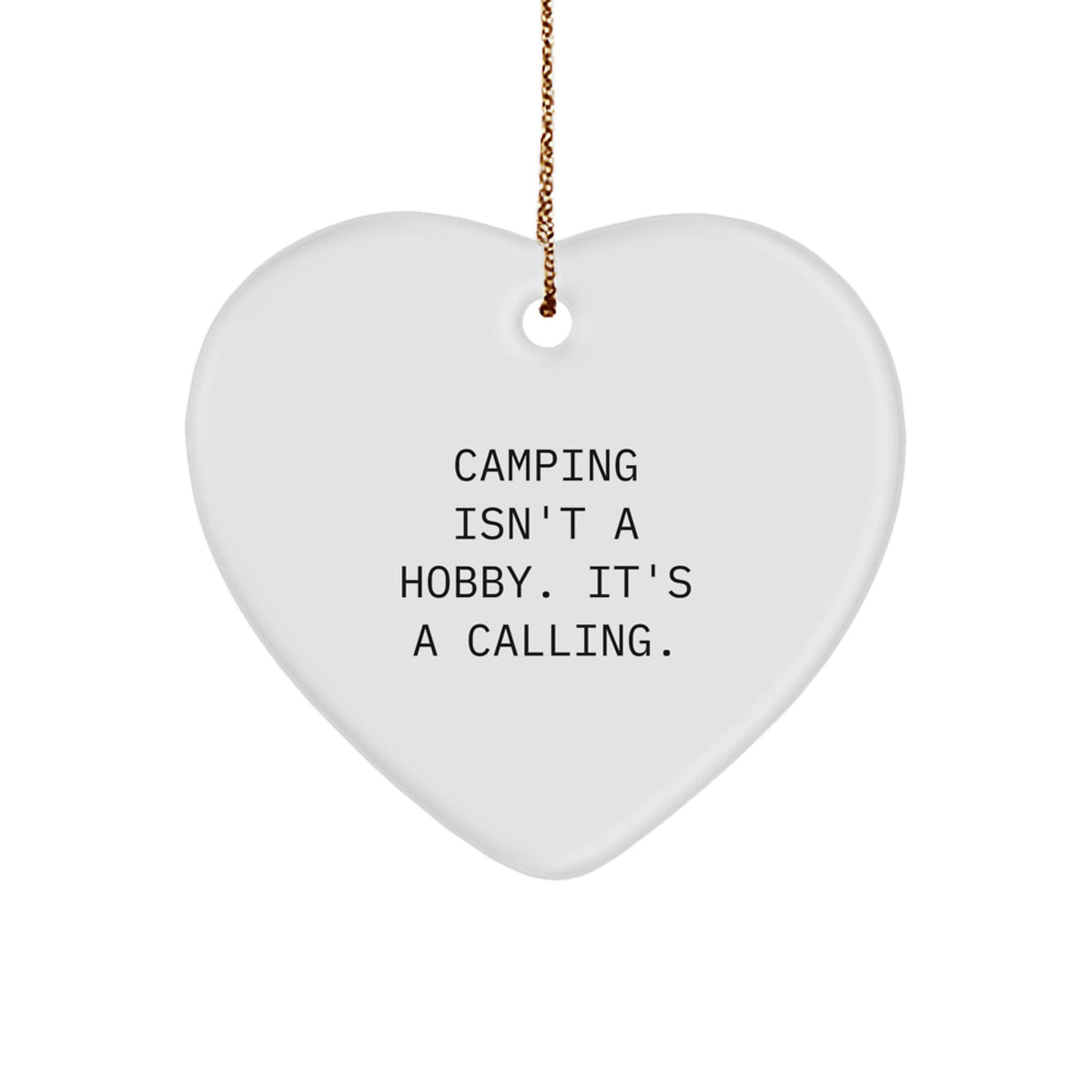 Camping Heart Ornament for Kids Favorite Christmas Gift - Image 1