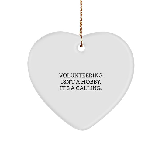 Funny Heart Ornament Gifts from Men to Volunteers, Unique Christmas Unique Gifts for Women Friends Coworkers Family - Image 1
