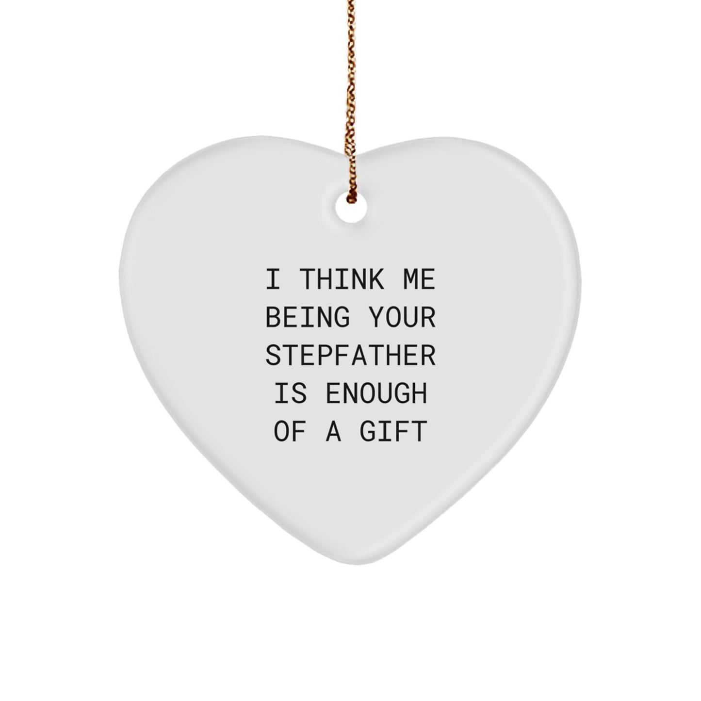Funny Stepfather Heart Ornament - Gifts from Men to Stepfather, Christmas Unique Gifts for Him - Image 1