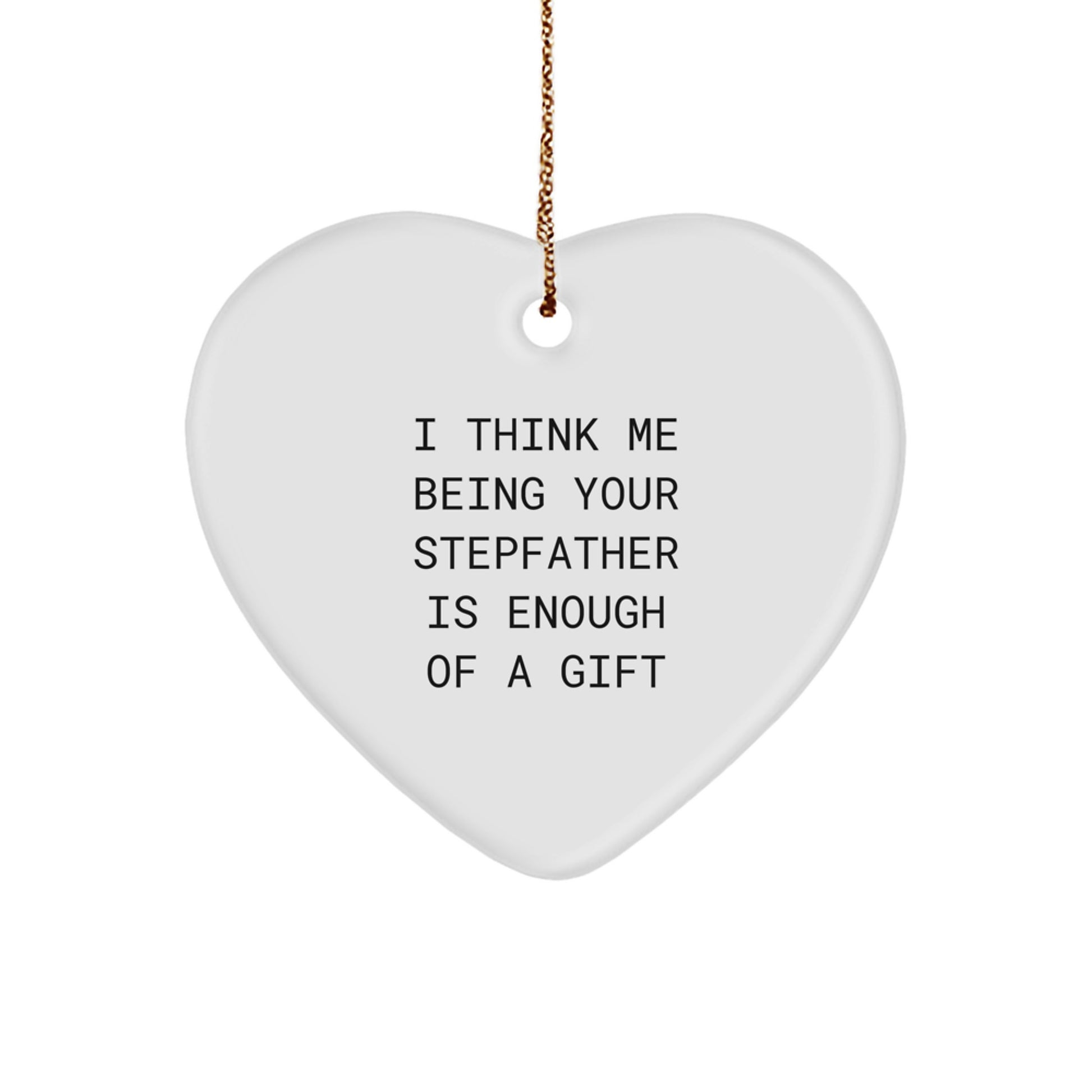 Funny Stepfather Heart Ornament - Gifts from Men to Stepfather, Christmas Unique Gifts for Him - Image 1