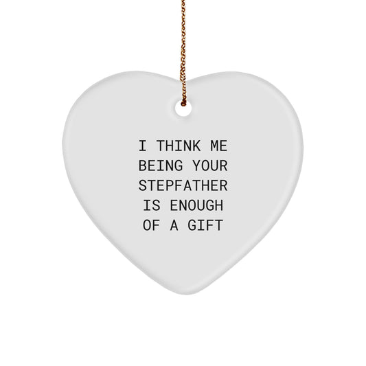 Funny Stepfather Heart Ornament - Gifts from Men to Stepfather, Christmas Unique Gifts for Him - Image 1