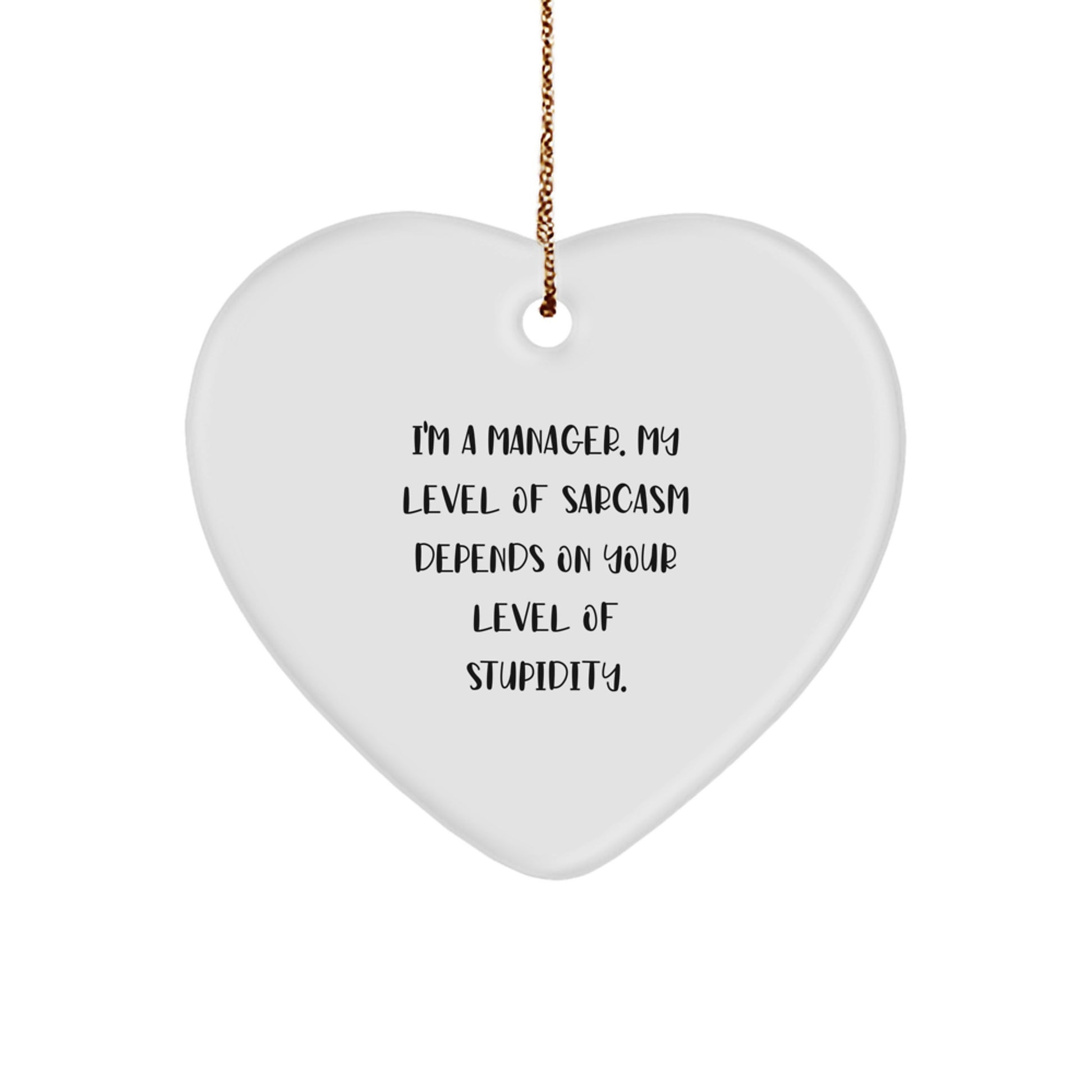 Funny Manager Heart Ornament Gifts from Friends to Coworkers for Christmas - Image 1