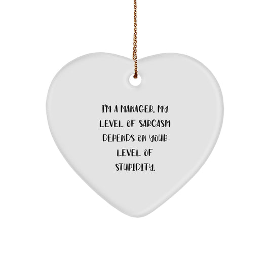 Funny Manager Heart Ornament Gifts from Friends to Coworkers for Christmas - Image 1