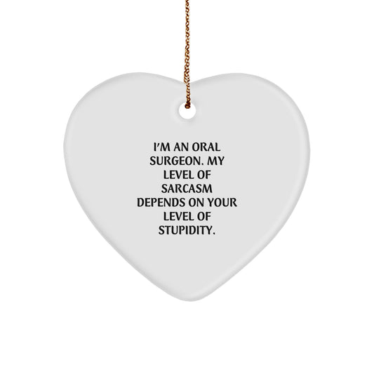 Funny Oral Surgeon Gifts from Friends - Heart Ornament for Men Women Coworkers Family - Christmas Unique Gifts for Oral Surgeon - Image 1