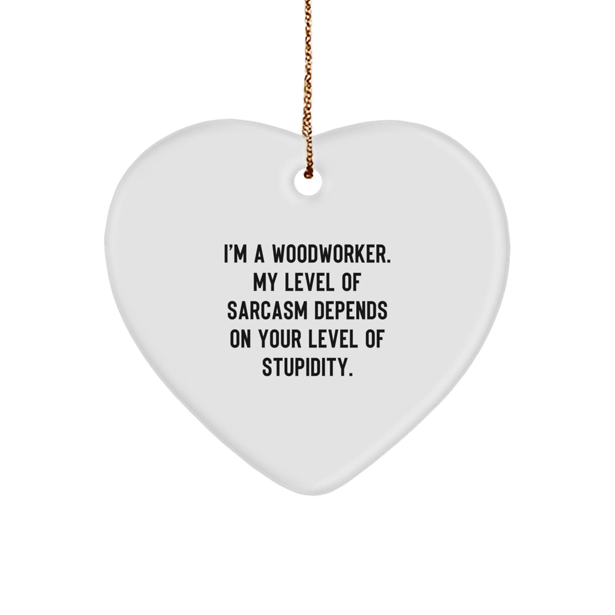 Christmas Unique Gift Woodworker Heart Ornament for Her – Festive Present - Image 1
