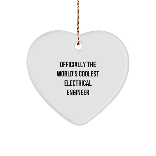 Electrical Engineer Gifts, Heart Ornament, Funny Quote, Gifts from Men to Electrical Engineer, Christmas Unique Presents - Image 1