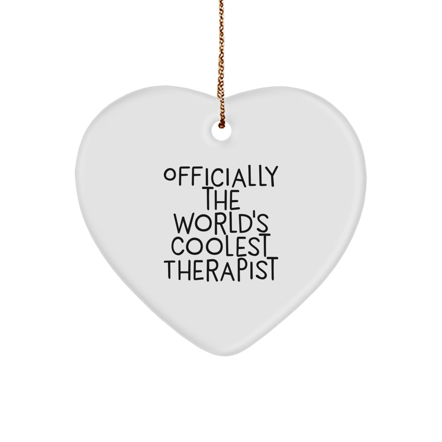 Funny Gifts from Men to Therapist - Heart Ornament, Christmas Unique Gifts for Therapists - Image 1