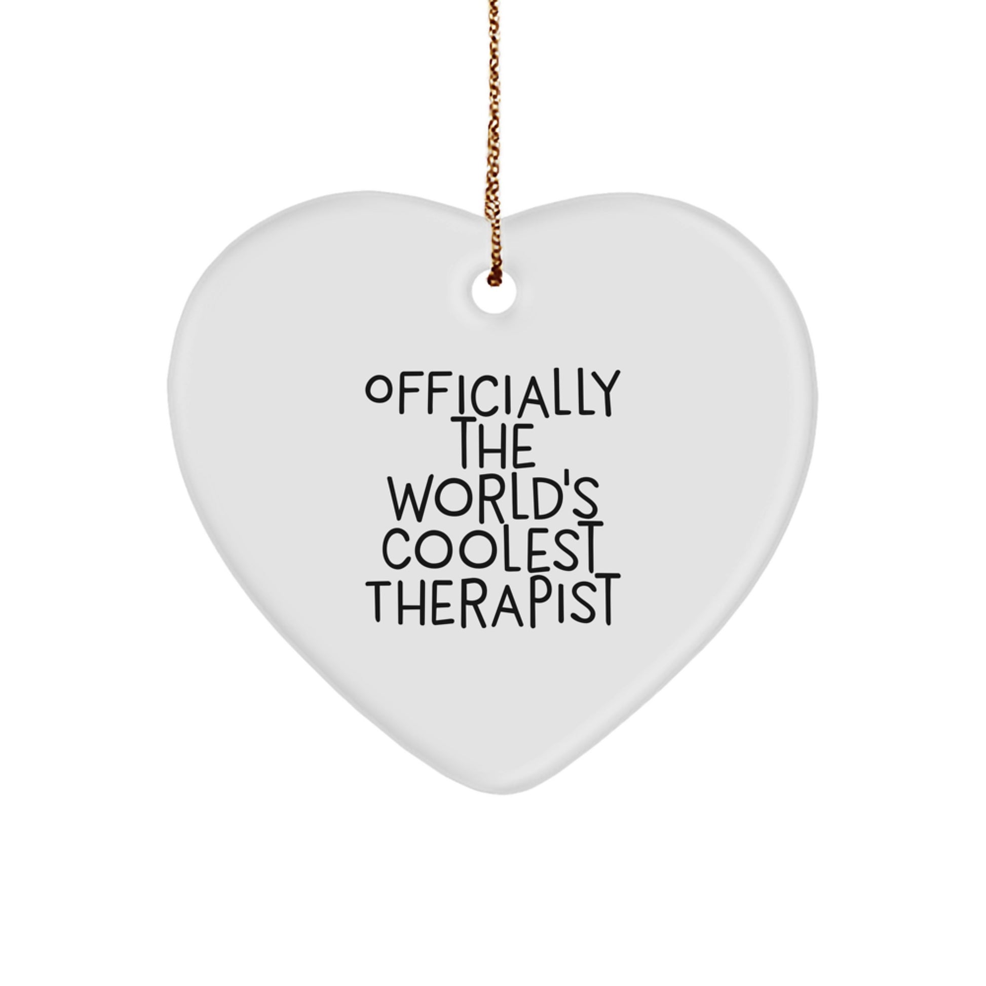 Funny Gifts from Men to Therapist - Heart Ornament, Christmas Unique Gifts for Therapists - Image 1