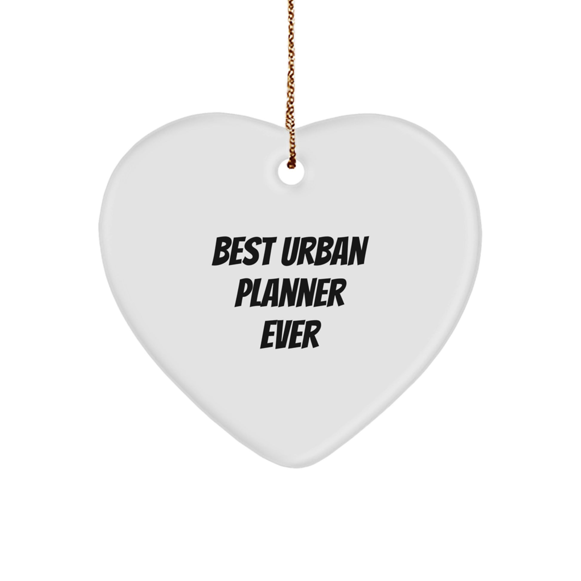 Urban Planner Heart Ornament Funny Gift from Friends for Christmas - Image 1
