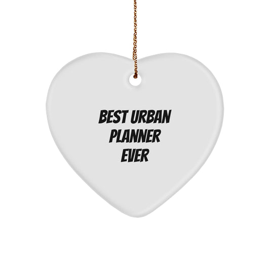 Urban Planner Heart Ornament Funny Gift from Friends for Christmas - Image 1