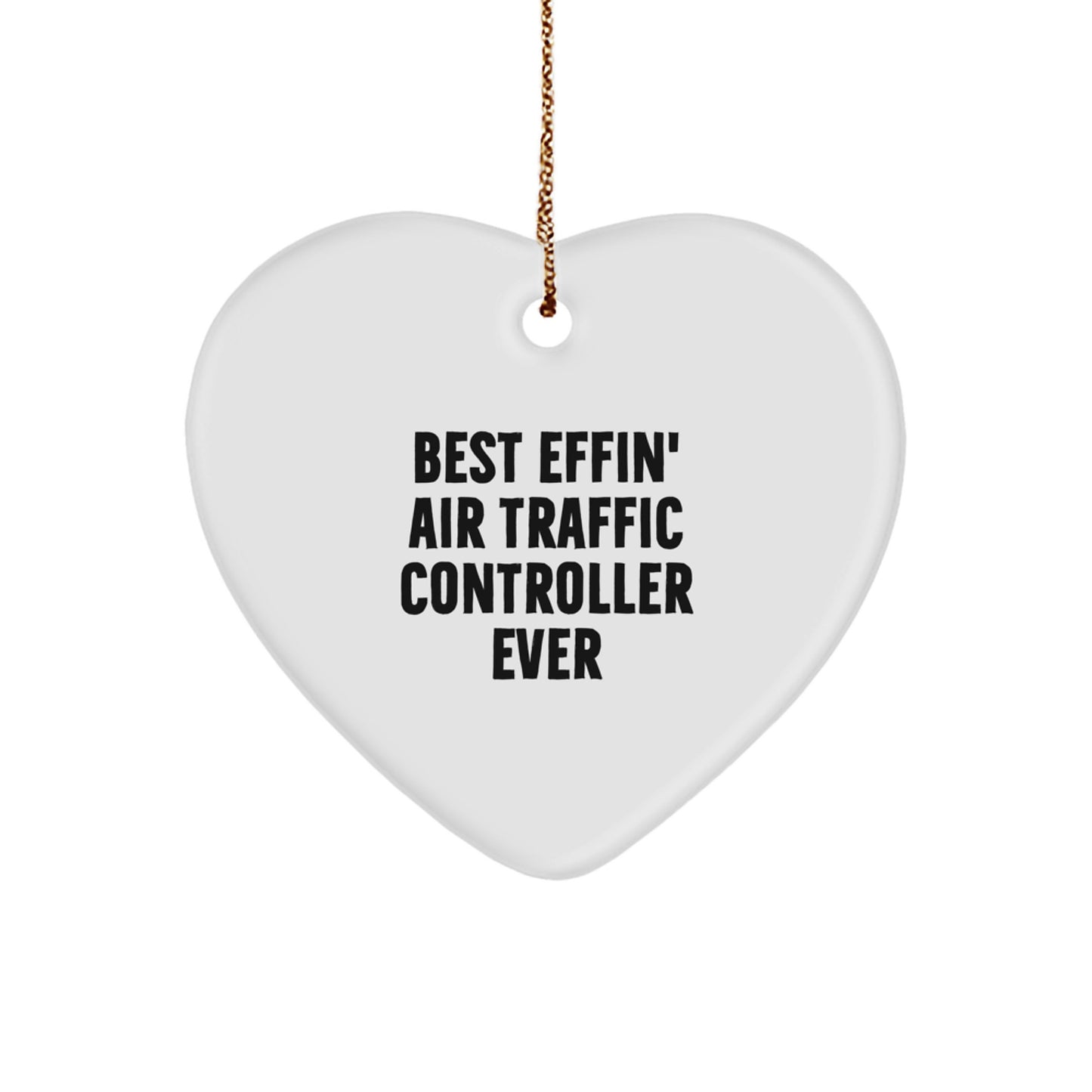 Funny Air Traffic Controller Heart Ornament Gifts from Friends, Unique Christmas Memorable Presents for Air Traffic Controller Men - Image 1