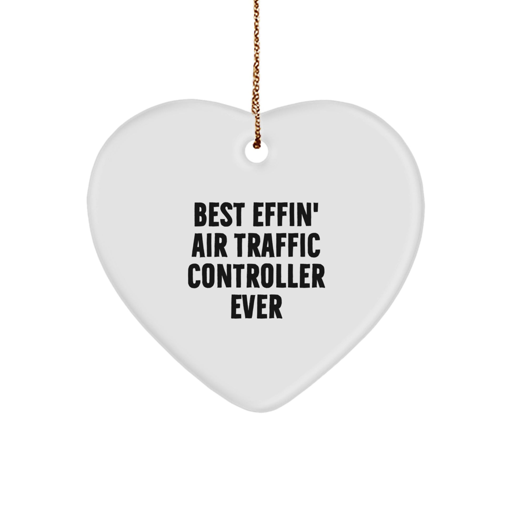 Funny Air Traffic Controller Heart Ornament Gifts from Friends, Unique Christmas Memorable Presents for Air Traffic Controller Men - Image 1