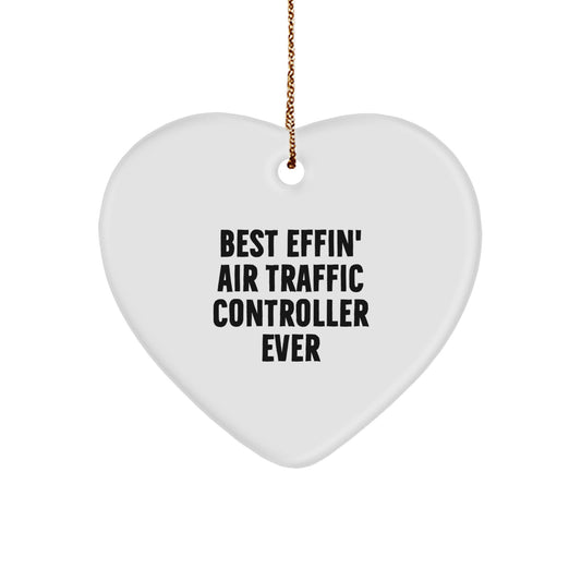 Funny Air Traffic Controller Heart Ornament Gifts from Friends, Unique Christmas Memorable Presents for Air Traffic Controller Men - Image 1