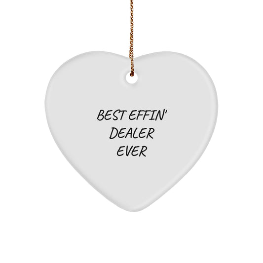 Dealer Heart Ornament Gift for Coworkers – Funny Idea Christmas - Image 1