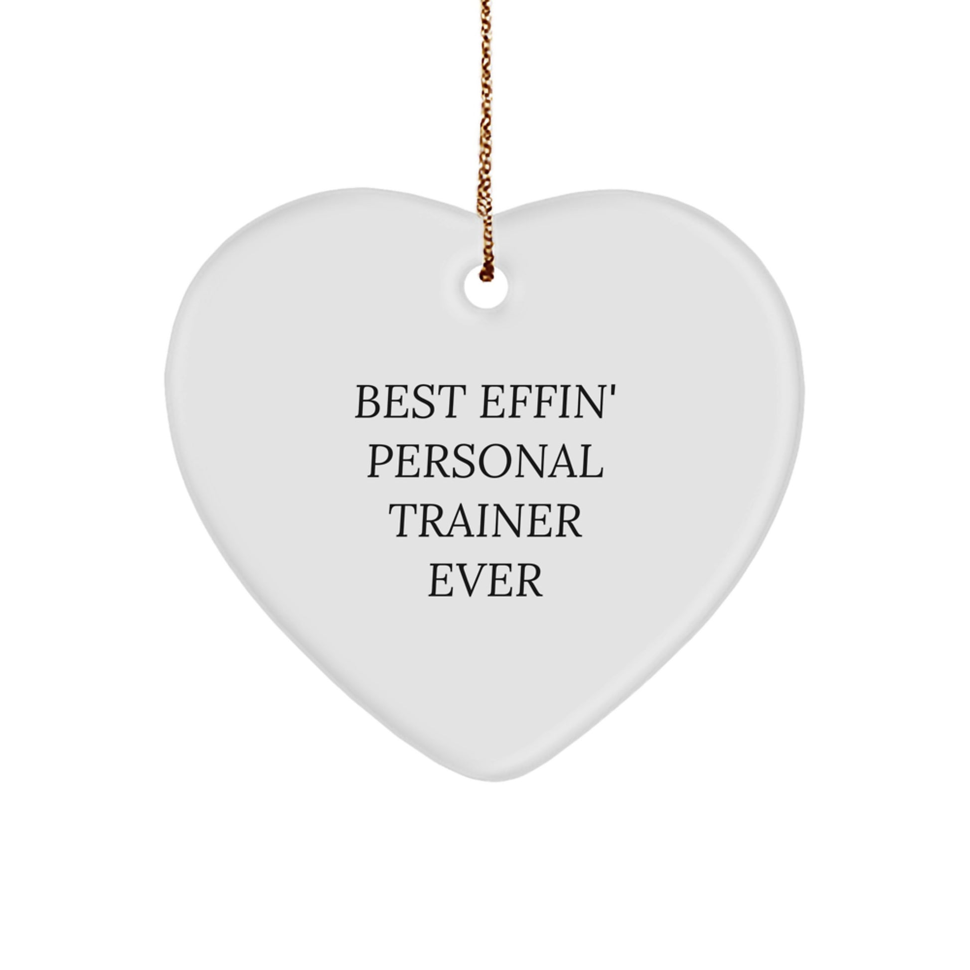 Funny Personal Trainer Gifts for Men, Christmas Unique Ornaments for Personal Trainers, Heart Shaped Gift from Friends - Image 1