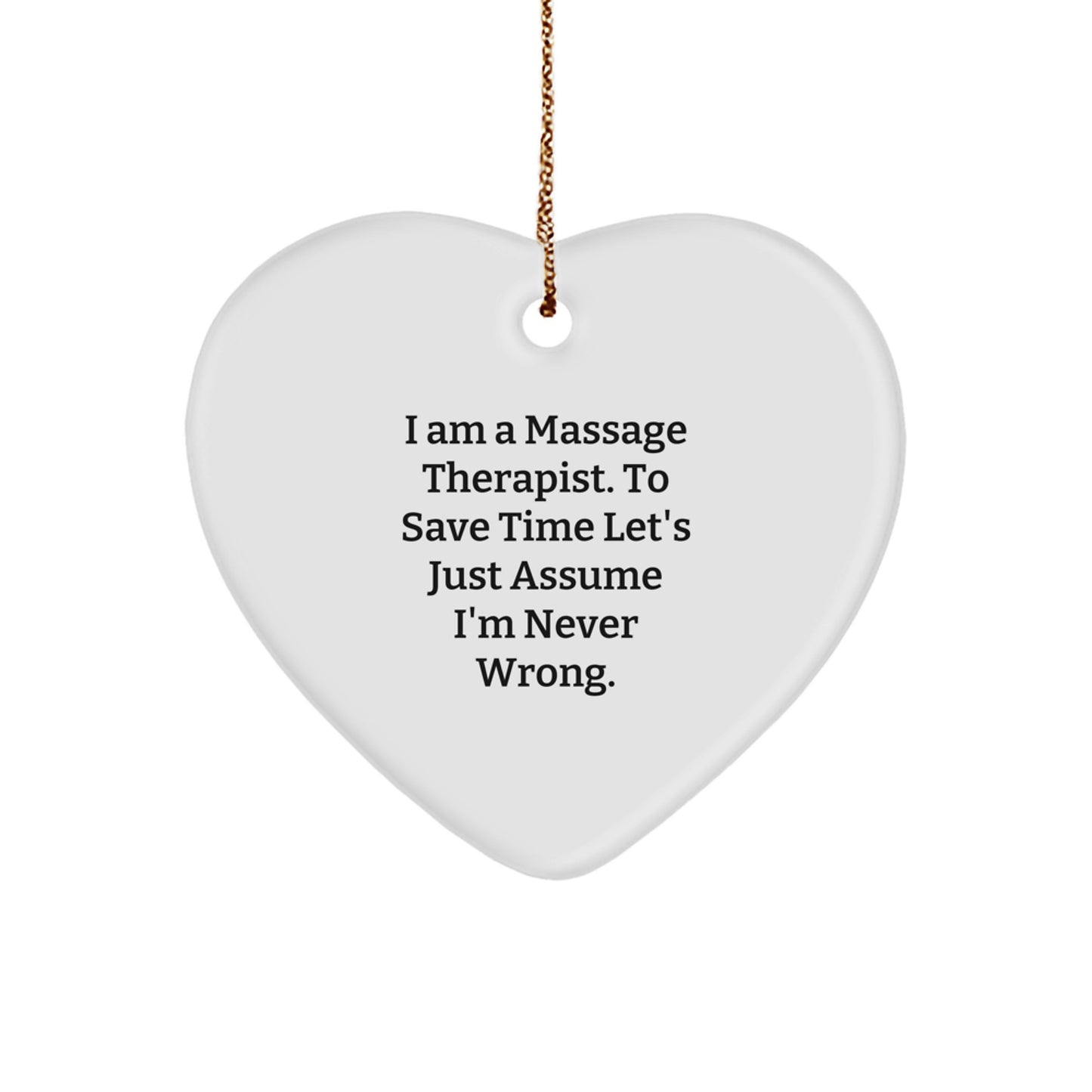 Funny Quote Heart Ornament for Massage Therapist Gifts from Friends, Unique Christmas Unique Gifts for Massage Therapist, Men, Women, Friends, Coworkers - Image 1