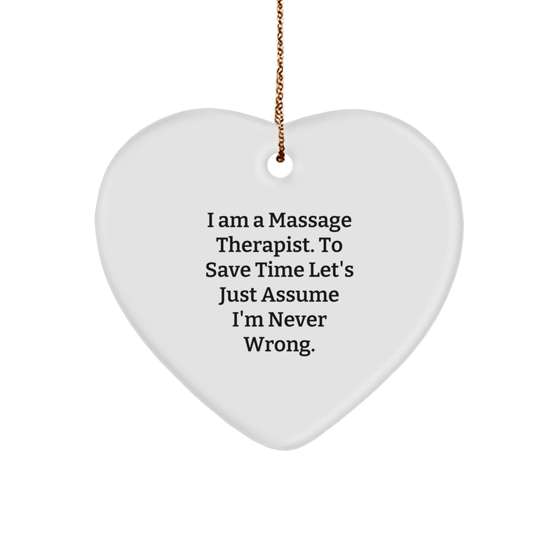 Funny Quote Heart Ornament for Massage Therapist Gifts from Friends, Unique Christmas Unique Gifts for Massage Therapist, Men, Women, Friends, Coworkers - Image 1